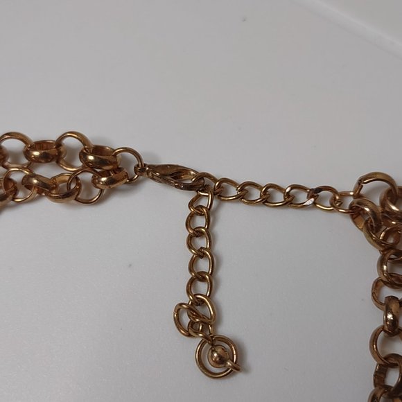 Very Colorful Metal Plastic And String Necklace Adjustable 17.5 To 19.5 Inches - Picture 9 of 14